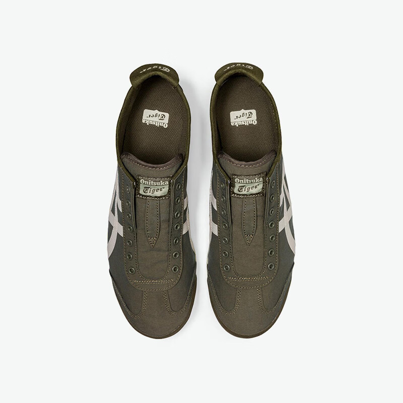Onitsuka Tiger鬼塚虎MEXICO 66™ SLIP-ON男女懒人一脚蹬透气运动休闲鞋 橄榄绿 46