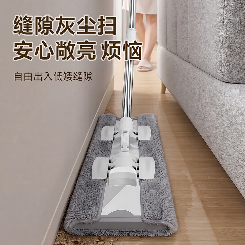 佳帮手夹布平板拖把家用一拖净免手洗2026洗脸巾神器老式墩布拖布 【包邮】老式夹布 | 40cm拖头 | 共1布