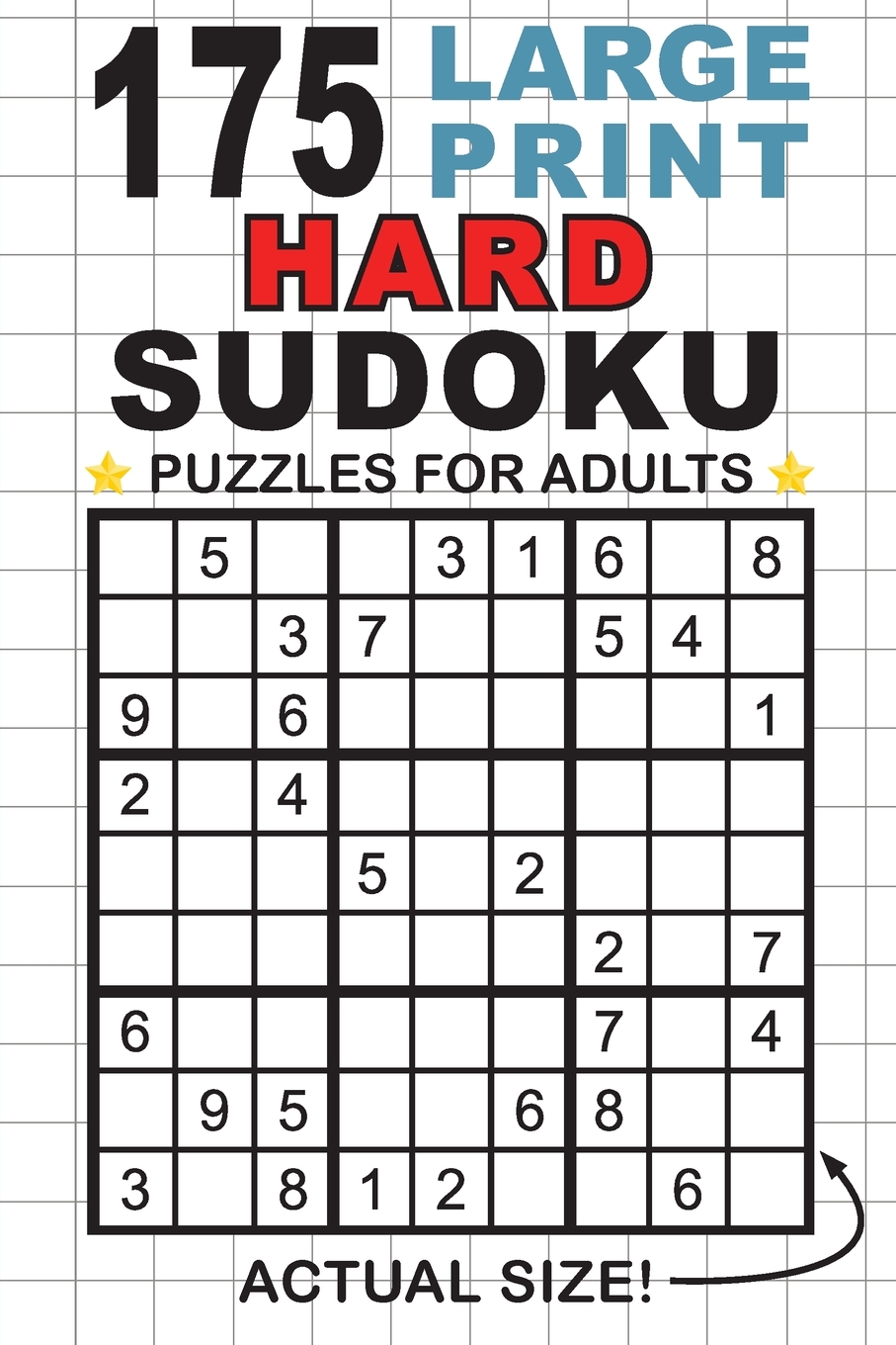 预售 按需印刷 175 large print hard sudoku puzzles for adults