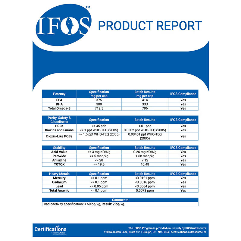 赛霸深海鱼油RTG型IFOS认证95%高纯度Omega-3DHA+EPA高效吸收运动恢复 【95%高纯度-五星认证】rTG鱼油 30粒*5盒