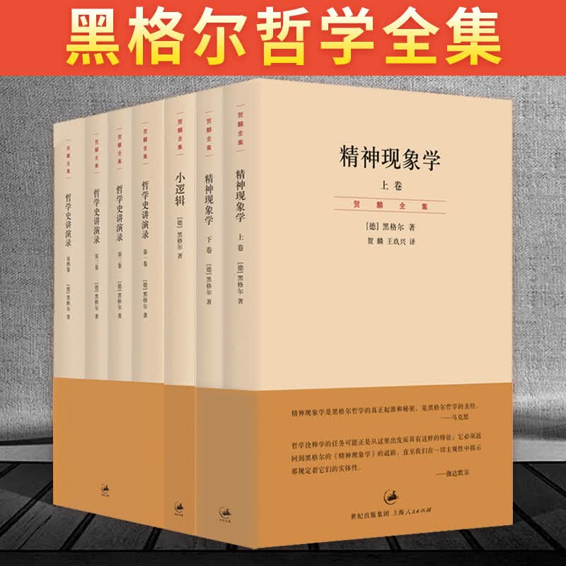 黑格尔哲学7册书籍 精神现象学上下卷+小逻辑+哲学史讲演录4卷 哲学全书纲要 简单的逻辑学书籍