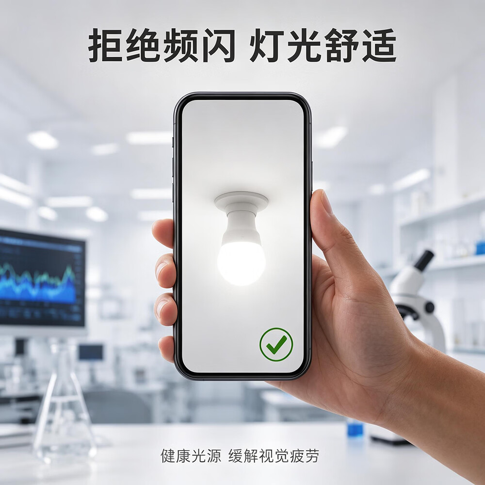 幽麦E27螺口LED球泡灯 高显指高亮节能省电家用室内白光照明灯泡 15瓦白光