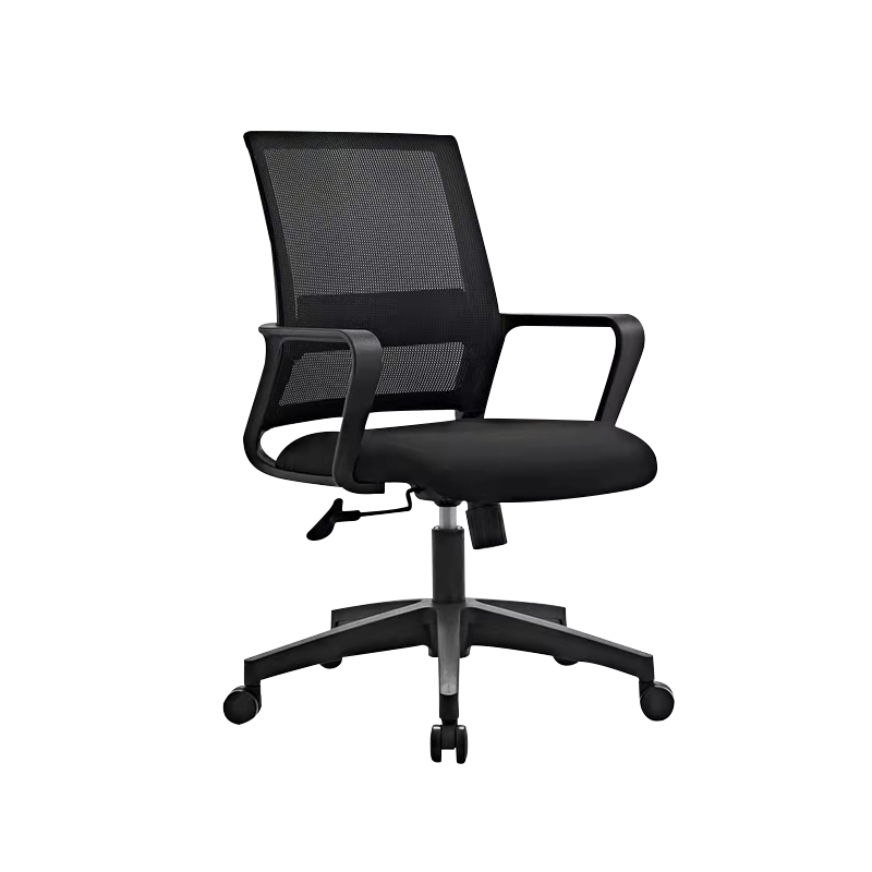 沃霖办公椅电脑椅人体工学椅舒适座椅转椅升降员工椅办公室靠背职员椅 黑色【有头靠】 常规