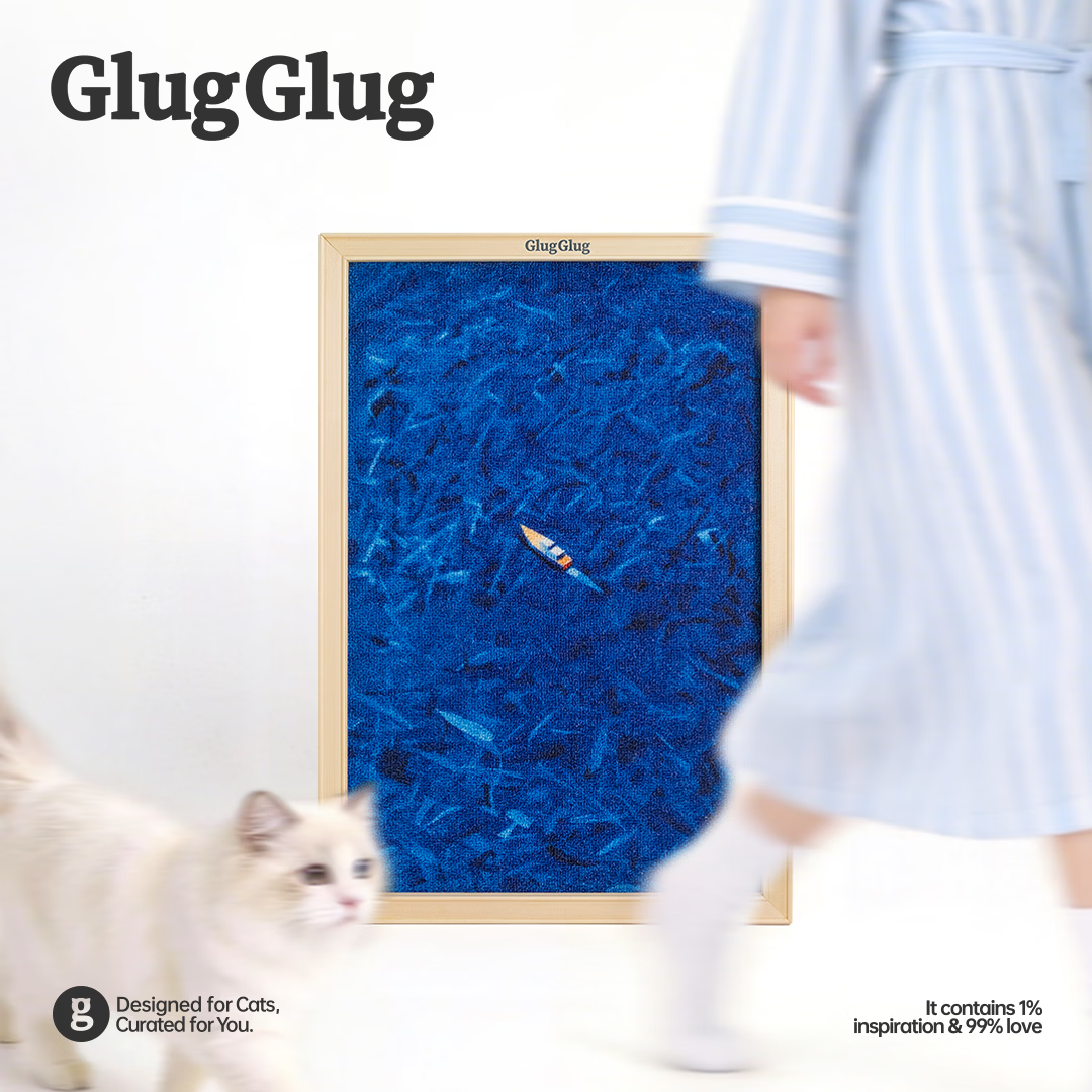 GLUGGLUG艺术创意猫抓板木质立式画框不掉屑耐磨宠物猫咪猫玩具 可替换画芯（拍下备注图案）