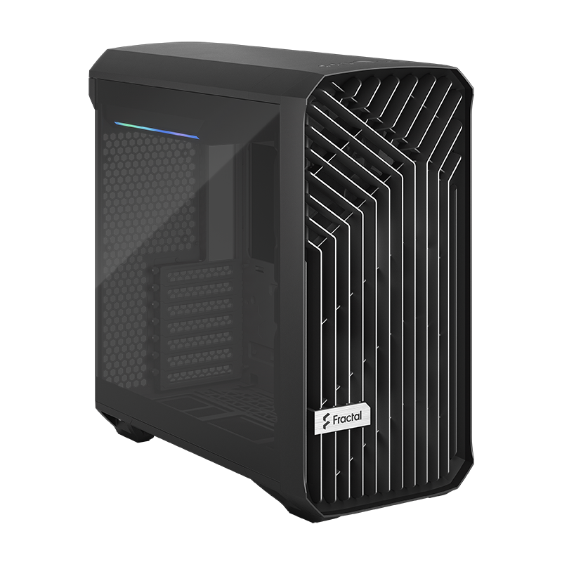 分形工艺（Fractal Design）Torrent Compact FD机箱中塔短身格栅前面板2*18cm风扇风冷散热EATX主板360水冷330显卡台式主电脑 Torrent C 黑色玻璃版(深