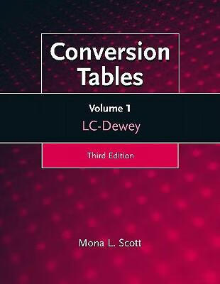 预订 conversion tables: volume one, lc-dewey, 3rd edition