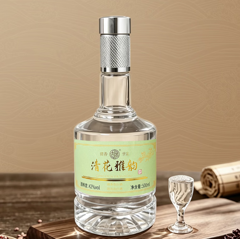 杏景清香世家品牌 清花雅韵 清香型白酒 42度高端口粮 42度 500mL 1瓶 【礼盒款】