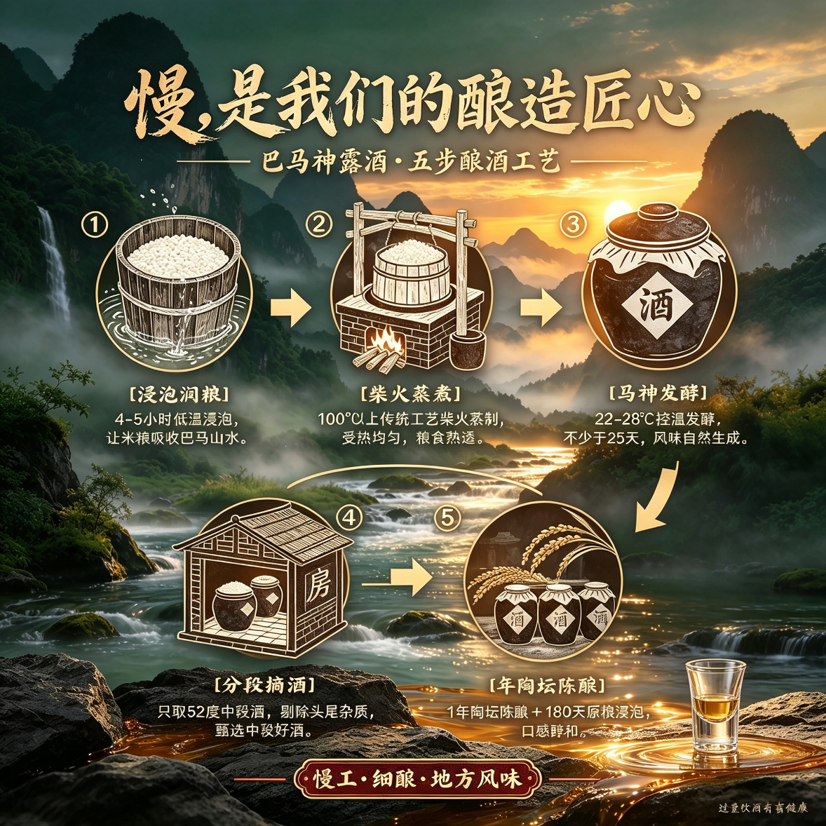 巴馬神酒草本浸泡黄精肉苁蓉天然纯粮白酒基酒巴马酒口粮酒自饮小酌 38%vol 125mL 1瓶 【巴马特产露酒】