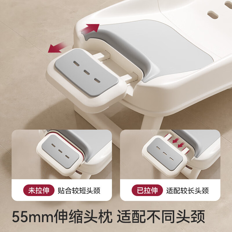 taoqibaby 儿童洗头躺椅 宝宝洗发神器家用大号可折叠洗发床防滑可调节 升级大号儿童洗头躺椅【可折叠+伸缩头枕】不含盆