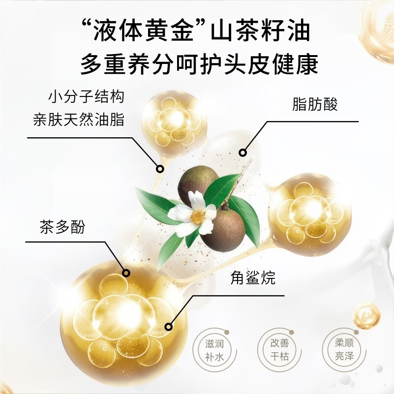 芳香世家香海岸山茶籽洗发乳改善干枯毛躁柔顺亮泽清爽净澈 300ml