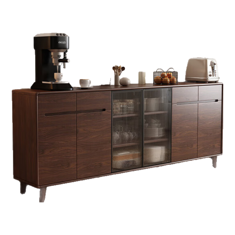 慕瀾（MULAN）全實(shí)木餐邊柜一體靠墻現代簡(jiǎn)約北歐廚房客廳儲物柜茶水柜邊柜酒柜 【至尊款實(shí)木】SQT1026-長(cháng)220 無(wú)規格