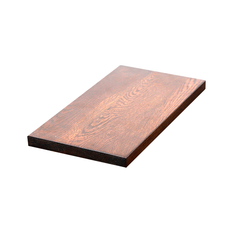 爱必居 实木墙上置物架一字隔板客厅墙壁书架机顶盒收纳架 胡桃色30*15cm