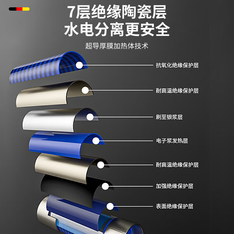 HOMK【精工】电热水龙头抽拉式304不锈钢机身变频恒温即热式洗菜盆厨房电热水器小厨宝冷热龙头 拉丝银-漏保款【变频 恒温】旋转抽拉+分离水电 变频恒温丨防锈防爆丨万向抽拉