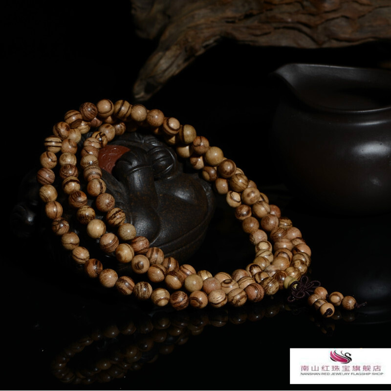 正品越南白沉香木 佛珠手链 108颗佛珠手串 提神情侣手链男女 108颗