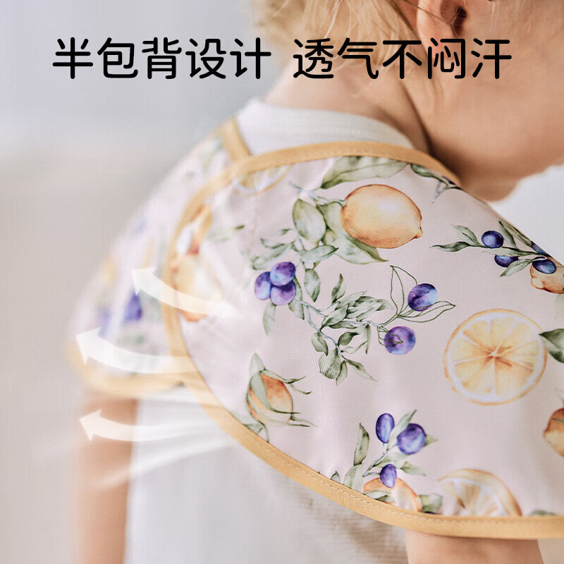 欧孕宝宝吃饭围兜婴儿辅食罩衣夏季薄款专用防水罩衣儿童饭兜围嘴 【轻松佩戴 四季可穿】星际熊猫 均码 【建议3个月-3岁】