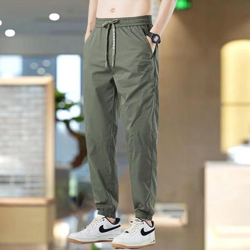 喜维顿春秋季男士时尚休闲工装裤简约百搭休闲裤美式潮牌宽松束脚长裤子 SD工装裤-黑色 XL (建议110-125斤)