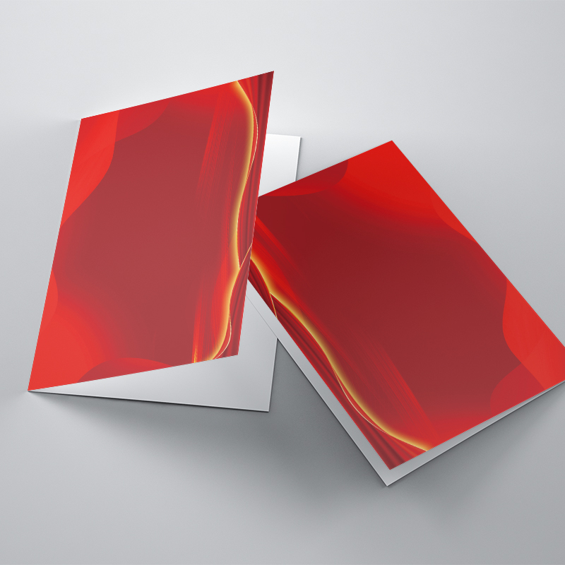 主持人手卡 主旋律活动主持人卡片红色背景手卡对折贺卡提词卡台词卡