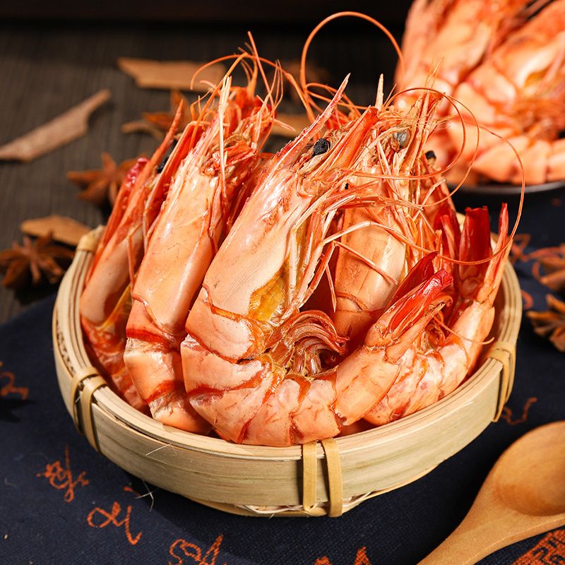 禾澹即食烤虾干特大九节虾干斑节虾海鲜干货温州零食小吃特产年货