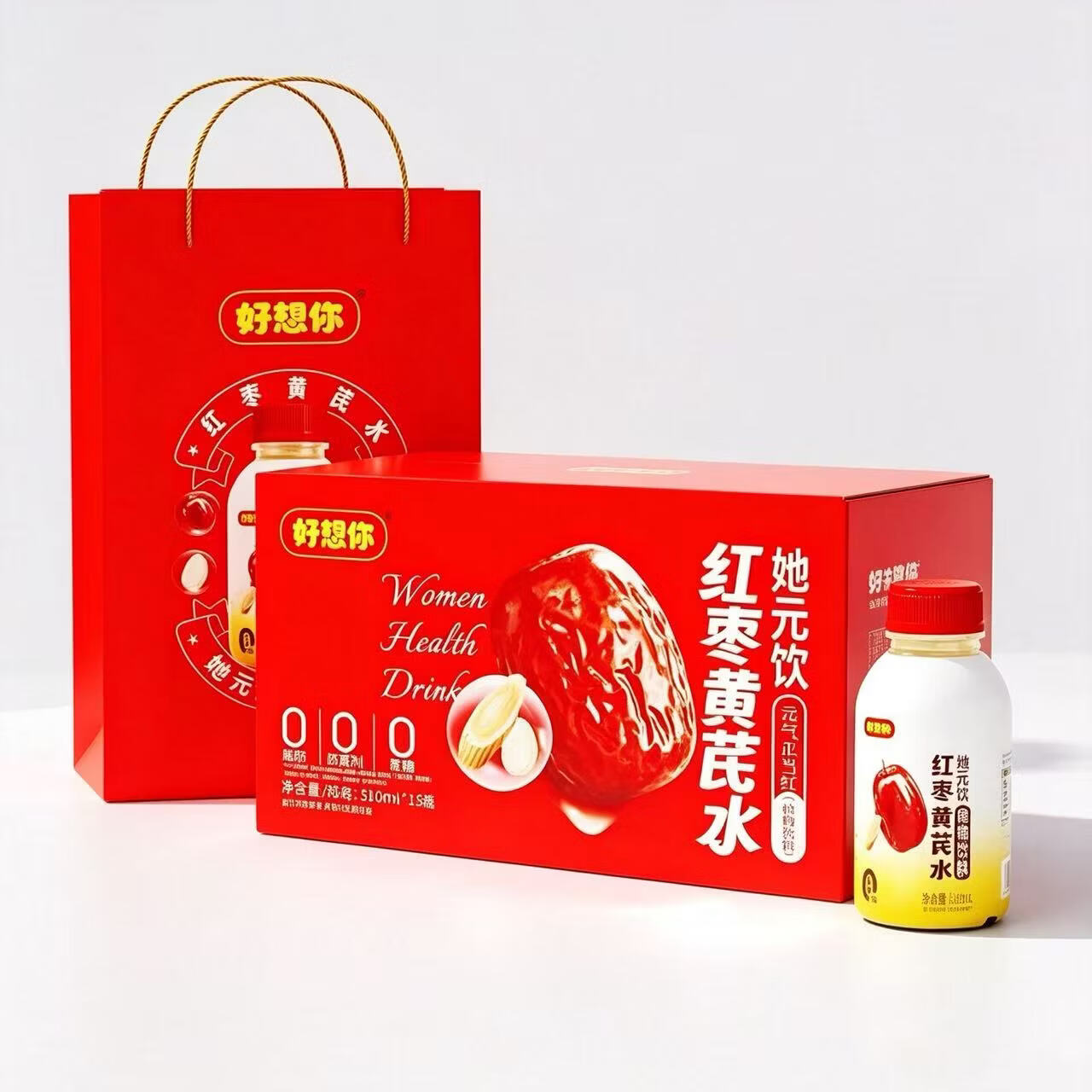 好想你红枣黄芪草本枸杞党参植物饮料 无添加她元饮 310ml*15瓶
