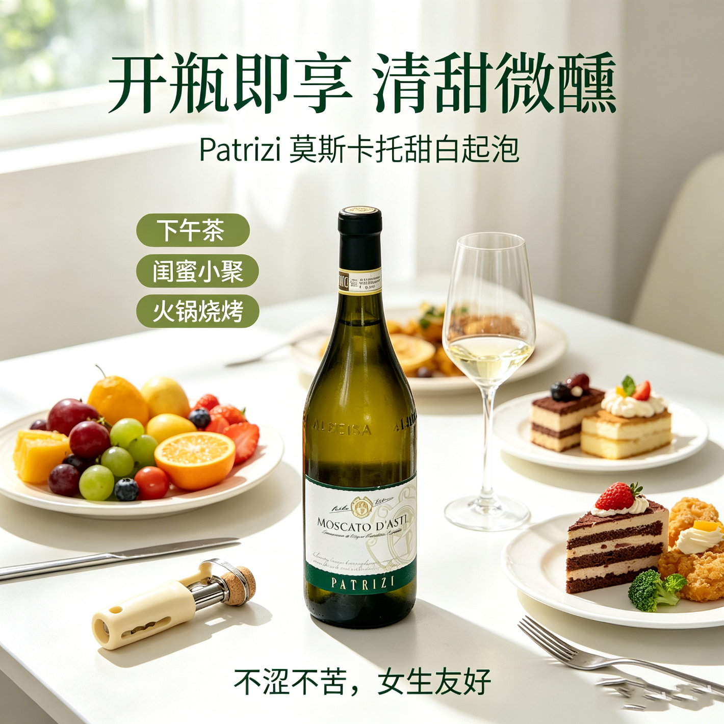 LEERER意大利DOCG等级莫斯卡托阿斯蒂甜白葡萄酒起泡酒 【双支】山竹冰茉莉+青提冰茉莉