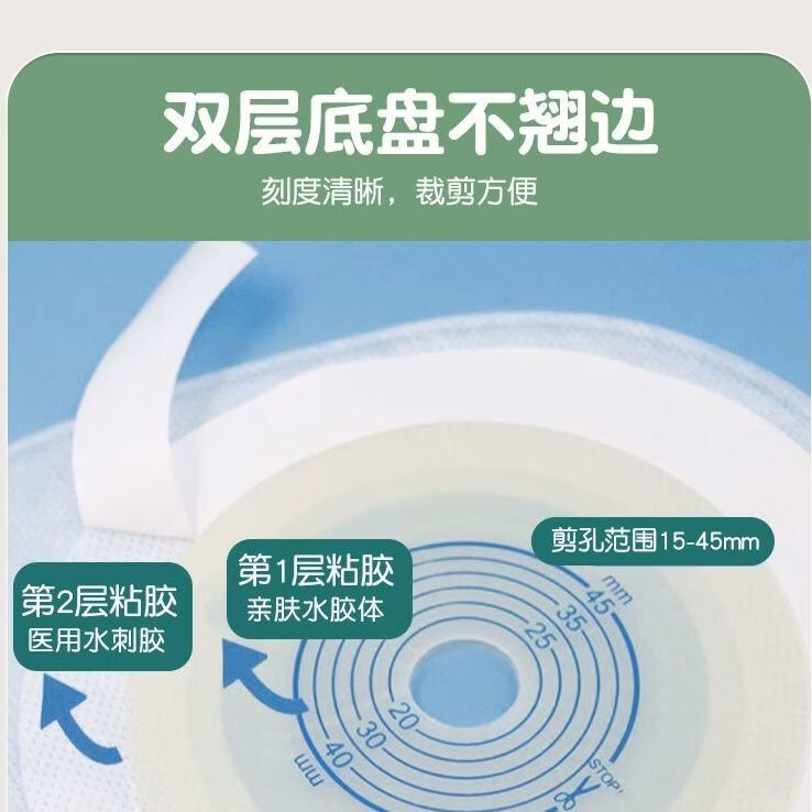 造康舒一件式双层加固泌尿造口袋医用一次性膀胱全切小便尿路造瘘袋10片 一件式泌尿造口袋8031(20片/盒)