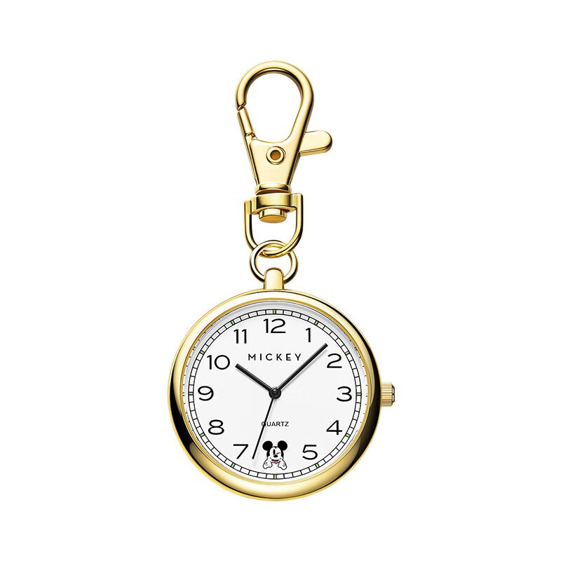 迪士尼(disney)护士表女孩胸表可爱怀表时尚护士挂表米老鼠挂胸前米奇