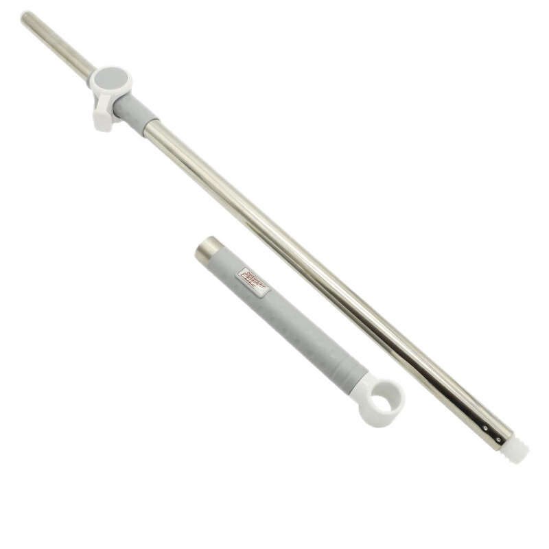 洁仕宝旋转拖把杆手压杆子家用省力不锈钢拖布杆墩布配件 灰色杆子