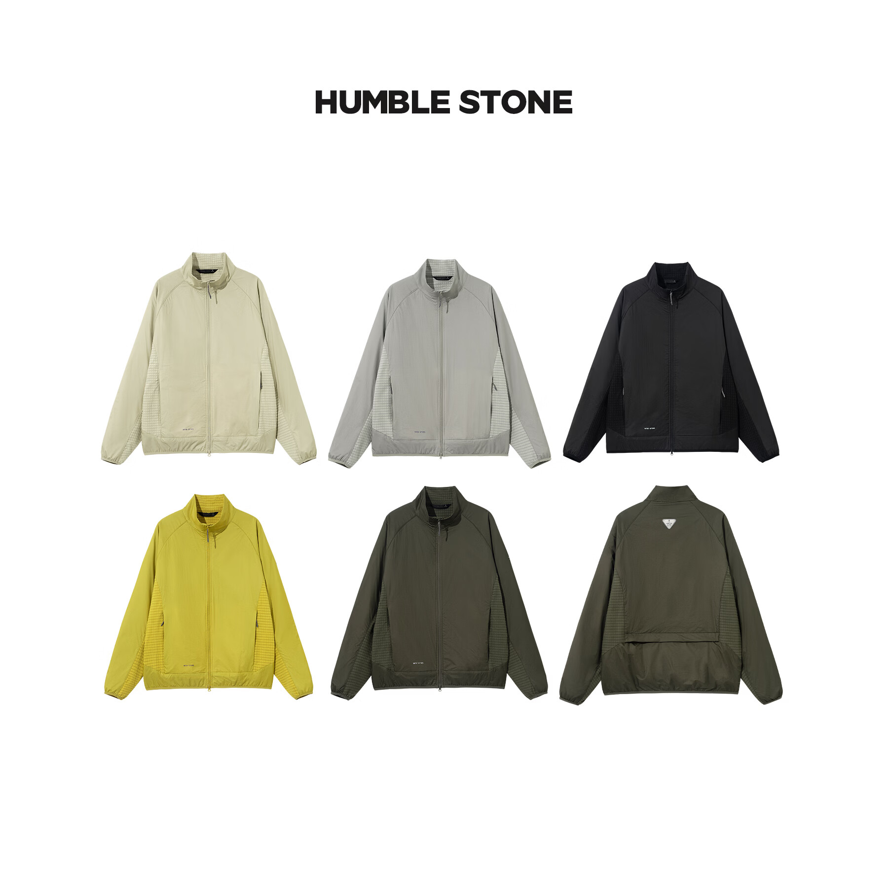 悍石HUMBLE STONE悍石 城市户外轻量可收纳肌理立领休闲外套 26092 曜石黑 M建议110-130斤