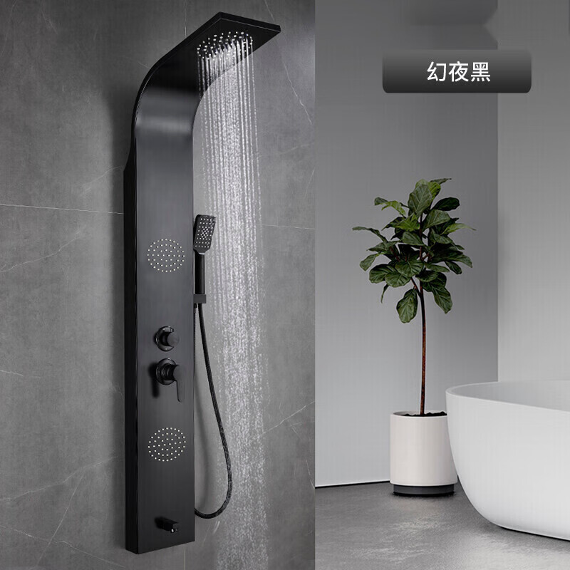 toto304不锈钢淋浴屏本色黑色淋浴花洒套装铜花洒龙头沐浴器沐 k-622