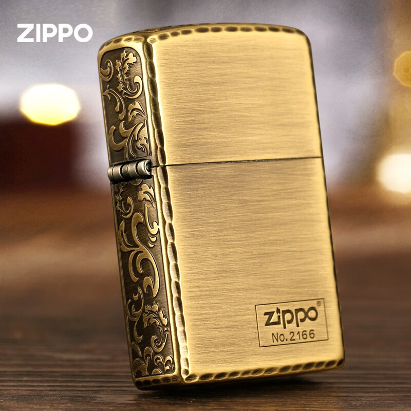 zippo打火机男士煤油防风之宝 古铜古银三面唐草防风男士情人节礼物