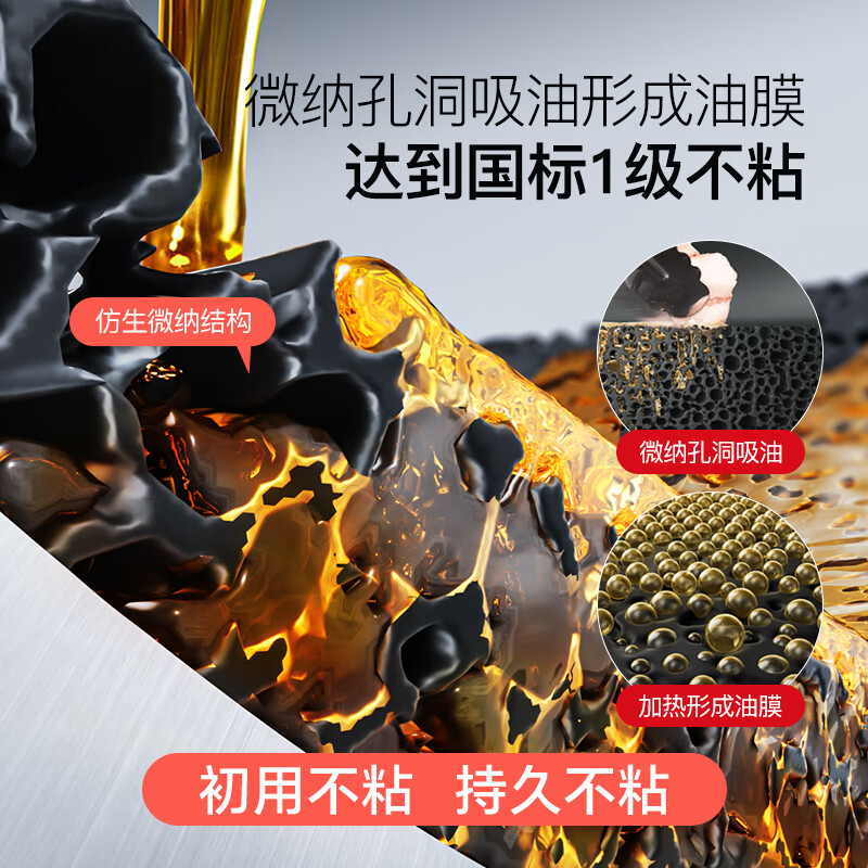 三禾0涂层炒锅家用无涂层不粘锅电磁炉燃气灶通用不锈钢炒菜锅 不锈钢炒锅 32cm