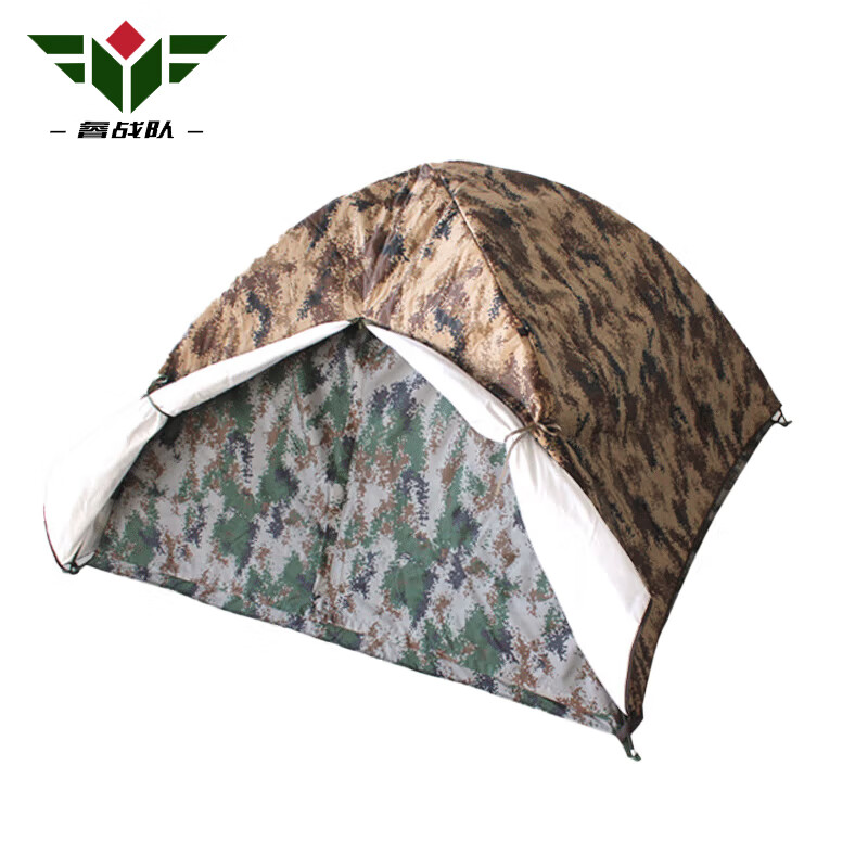 睿战队 单人迷彩帐篷加厚应急救援救灾冬夏两用2*1m