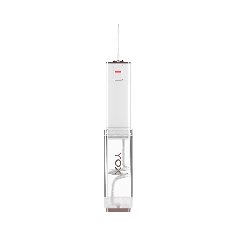 YOX英国便携式冲牙器迷你电动正畸家用洗牙器mini小型随身水牙线 粉色 2支喷头