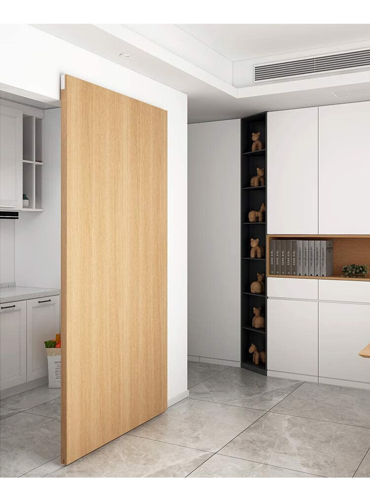 澳颜莱无轨道隐形推拉门 现代无轨道幽灵推拉移门厨房卫生间玄关隔断