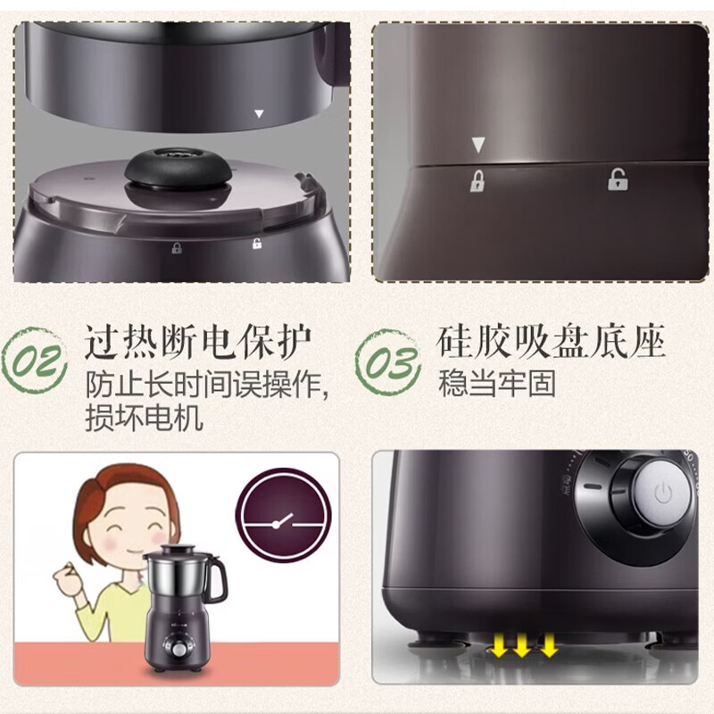 小熊(Bear) 粉碎机机磨粉机家用粉碎药材打粉机厨房粉碎机大容量FSJ-A05N6 FSJ-A05N6