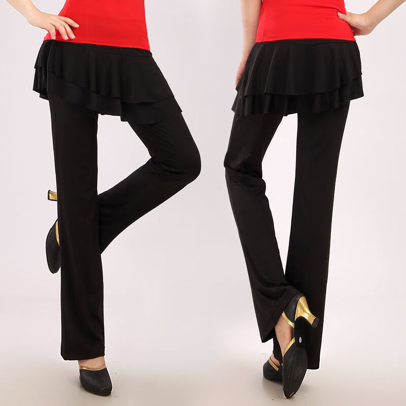 妙倩广场舞裙裤跳舞裤子 女长裤春秋季裤运动裤女士牛奶丝舞蹈裤一体