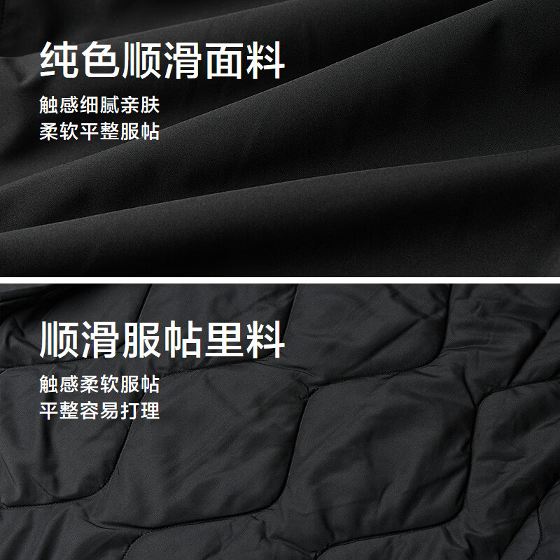 海澜之家棉衣男26新轻商务经典保暖立领印花外套男冬HWMAW4F003A 黑色35 L 175/92A 推荐137-150斤