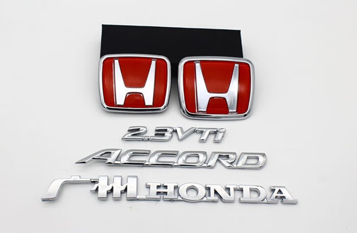 本田六代雅阁2.3排量前h标前后标汽车车标红标 广州honda