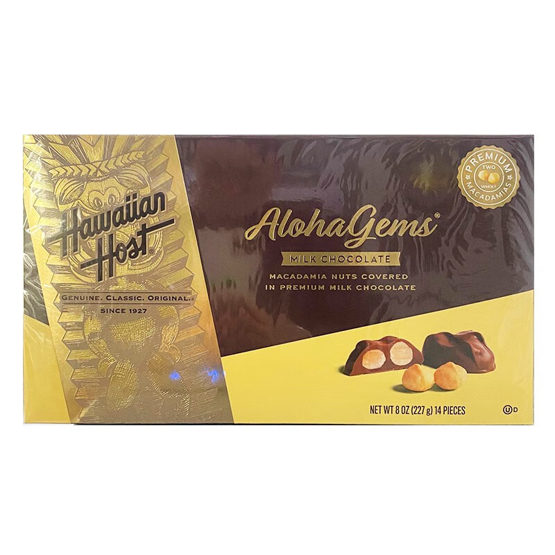 豪派 美国进口豪派hawaiian host夏威夷果仁夹心黑巧牛奶巧克力 牛奶