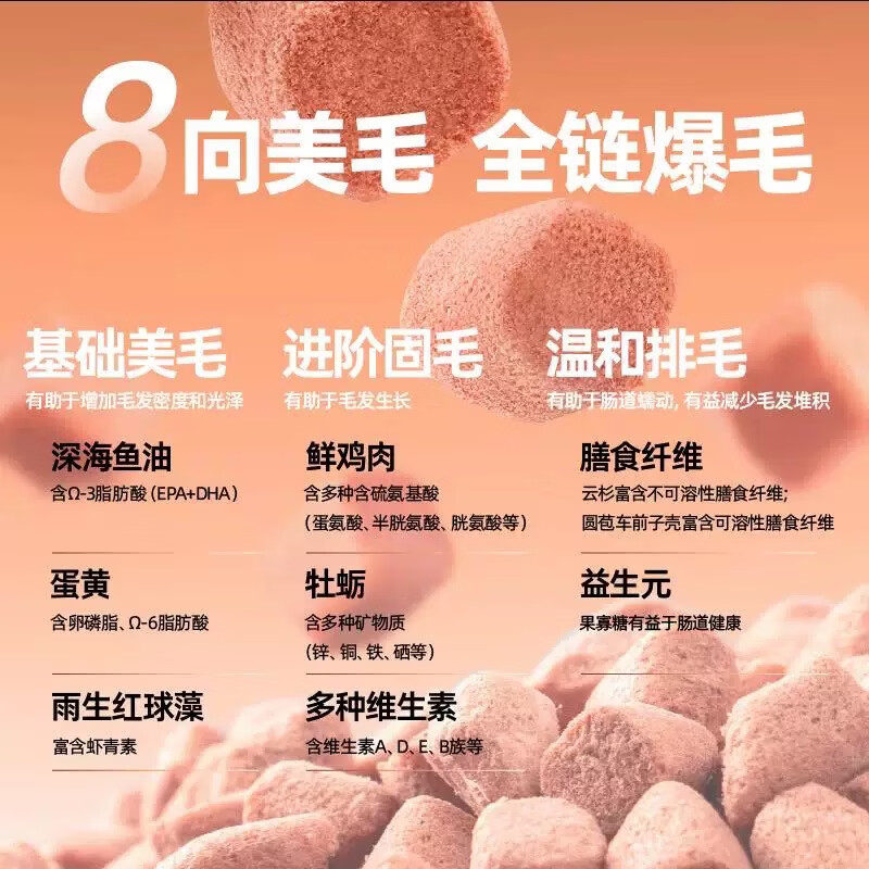 朗诺猫咪营养冻干美毛护肤五珍桶鲜鸡肉猫咪主粮冻干美毛补充营养 1袋15g*20袋