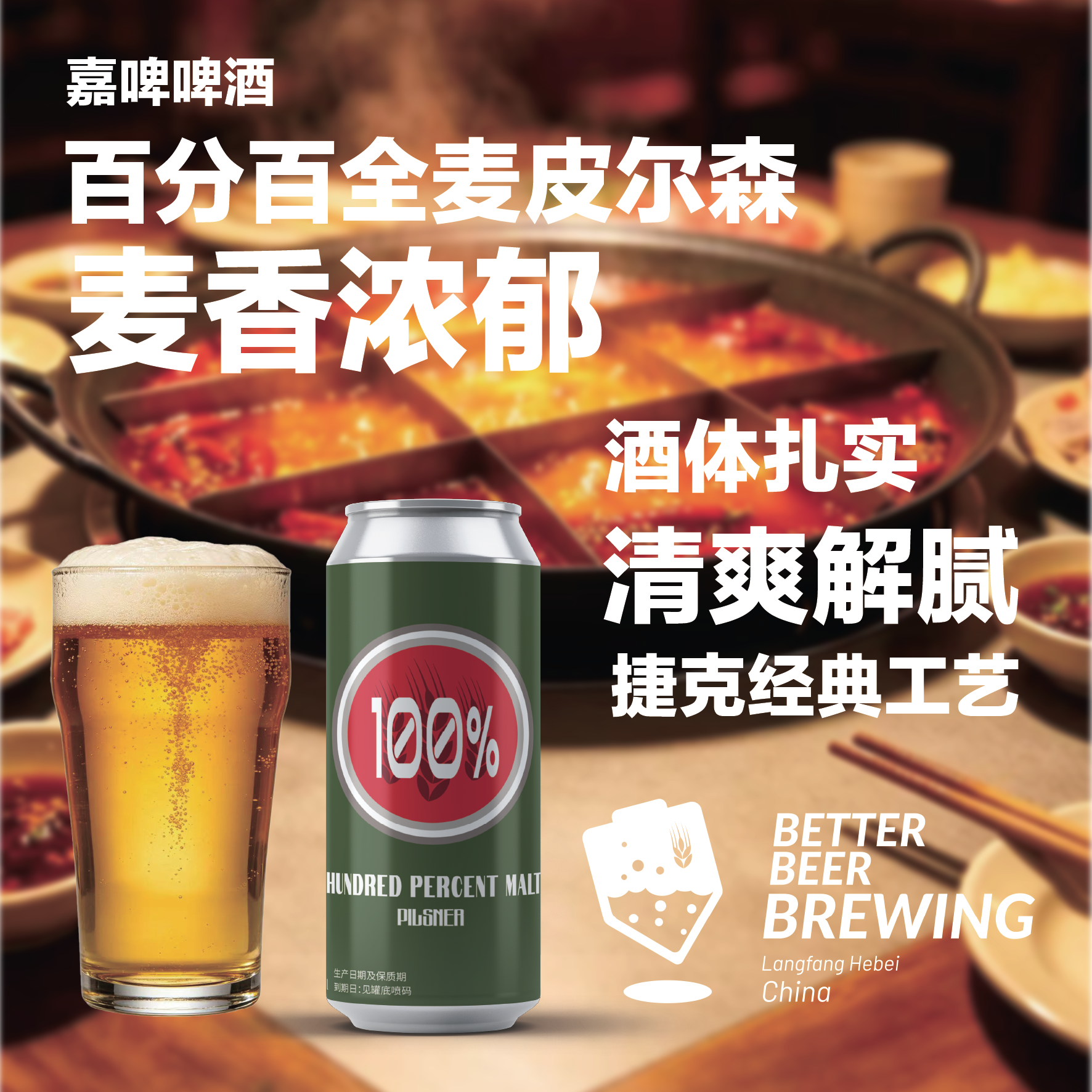 嘉啤【顺丰送货上门】全麦皮尔森啤酒原麦汁11°P酒精度4.1%vol 500mL 12罐 8元/罐