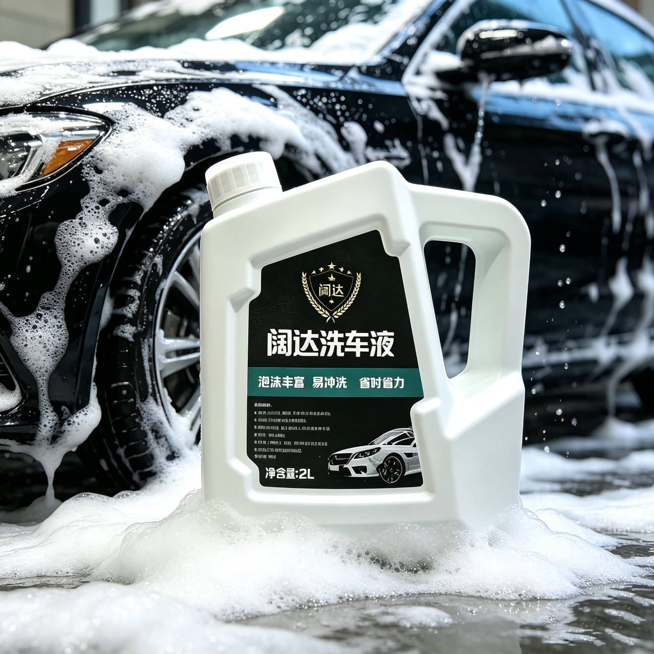 增香提亮洗汽车液高泡沫清洁剂白车黑车通用强力去污不伤车清洁剂 SS级 升级款一桶2升装(增香提亮)