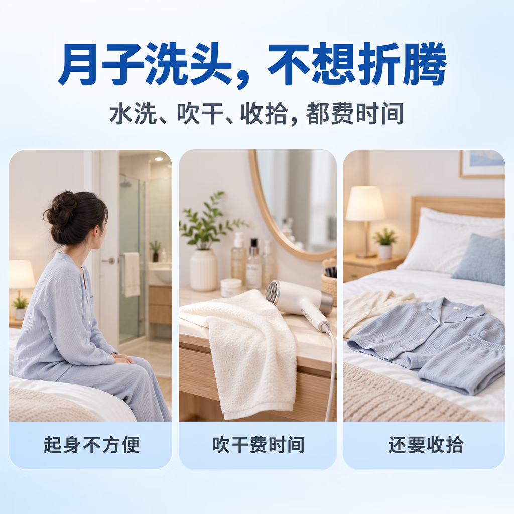 美迪迦湿巾免水洗发帽一次性洗头神器孕妇坐月子懒人卧床免水洗洗头湿巾 囤货装（12盒/包）