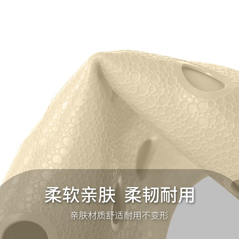 RIDDER TPE德国进口浴室厕所防滑垫卫生间地垫家用足底按摩脚垫圆点镂空 浅咖色36*80cm