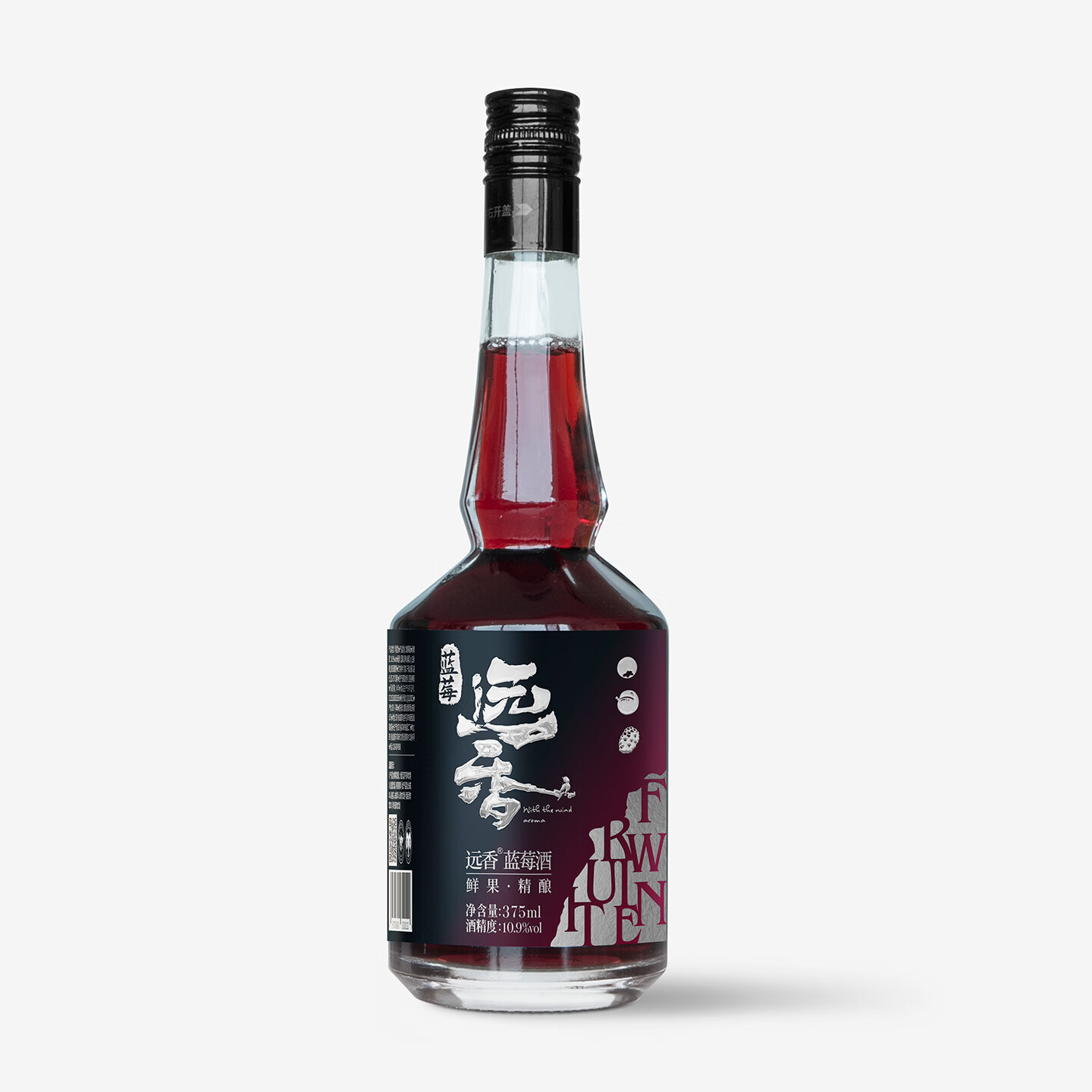 远香蓝莓酒10.9°低度果酒鲜果发酵半甜型女生甜酒微醺整箱囤货送礼装 【热销】蓝莓酒375ml*6瓶