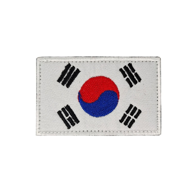 韩国国旗 republic of korea旗帜徽章 战术迷彩臂章 军迷魔术贴章胸章