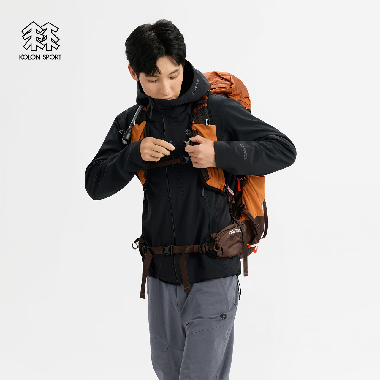 KOLON SPORT/可隆户外软壳衣 男士透湿防风BIRCH MAX桦木软壳夹克