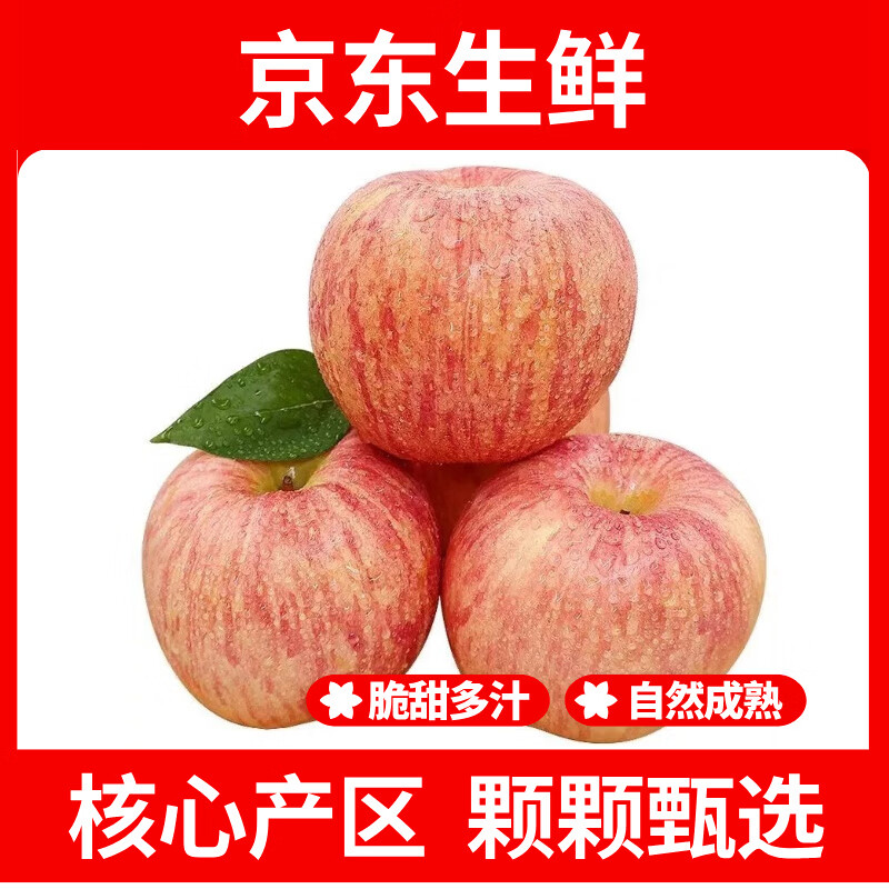 壹棵弘芯【9斤超值】正宗陕西红富士苹果水果时令脆甜冰糖心丑苹果生鲜 特选5斤超值装【手工挑选】净重约为4斤+