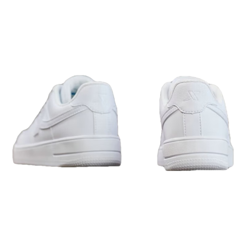 特步女鞋板鞋秋冬时尚运动鞋潮流绑带休闲鞋情侣款小白鞋 白 37