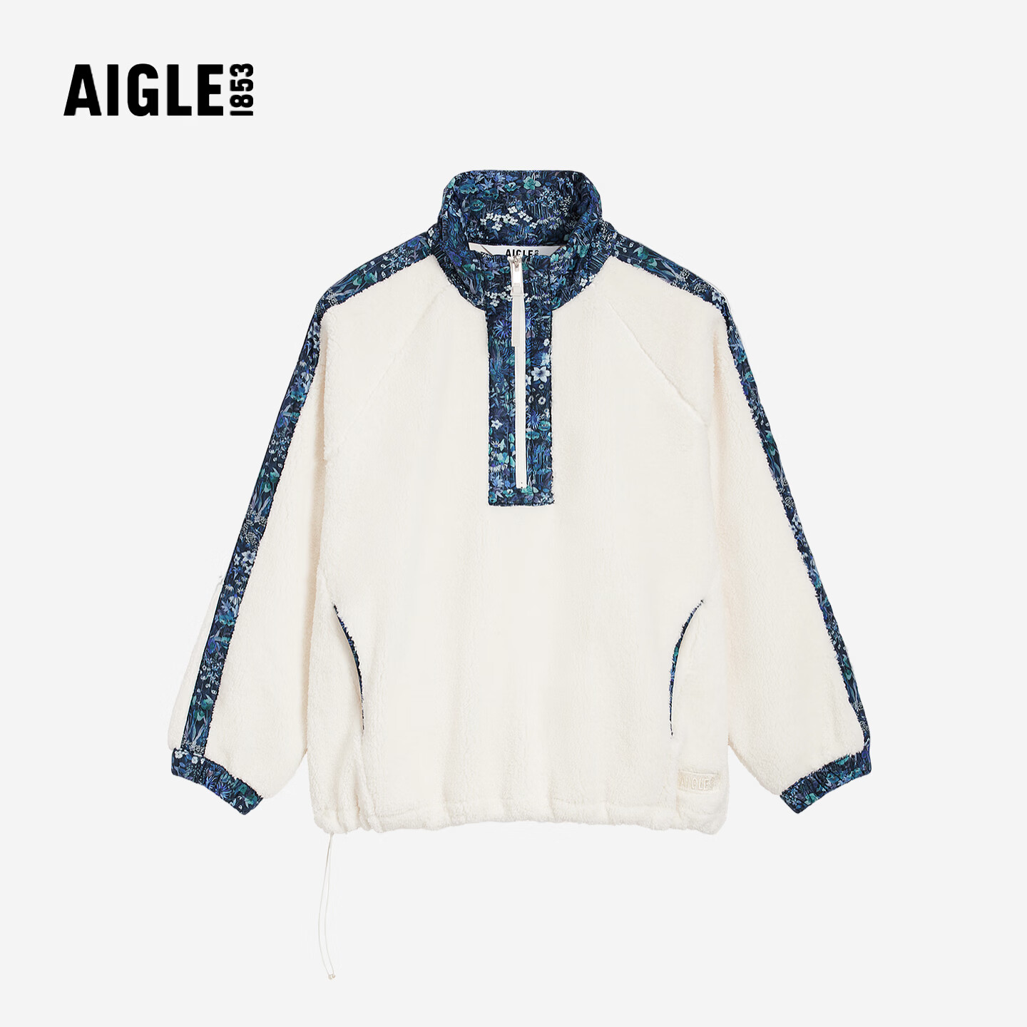 AIGLE艾高女士半拉链抓绒衣户外休闲舒适抓绒上衣26年早秋新品CA41 粉白色 CA412 S (160/84A)